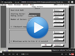 Kopia posektorowa Dysk na Dysk przykład DMDE DOS ver. 2.0.0 beta 8